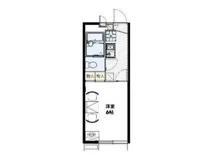 レオパレス寺台ロフト(1K/1階)の間取り写真