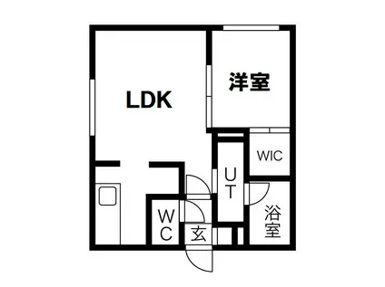 PERSONA新札幌(1LDK/3階)の間取り写真