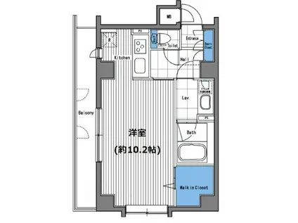 グランド・ガーラ三田(ワンルーム/6階)の間取り写真