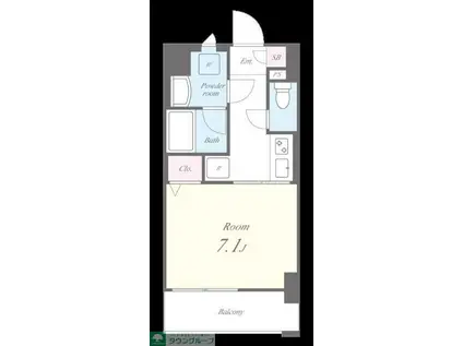 エーデルハイム(1K/7階)の間取り写真