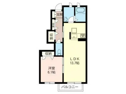 和蔵 II(1LDK/1階)の間取り写真