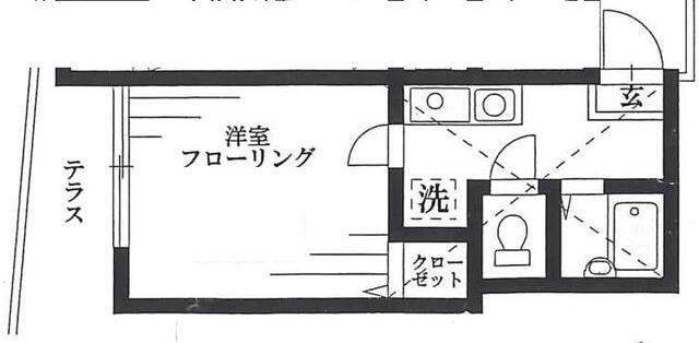 クレステージ中野(1K/1階)の間取り写真