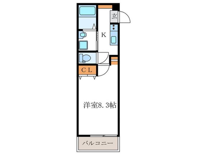 NEXT LIFE 太秦野元(1K/3階)の間取り写真