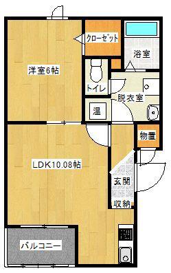 パルファンI(1LDK/1階)の間取り写真
