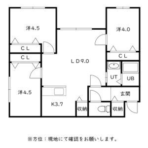 ECLAT(3LDK/1階)の間取り写真