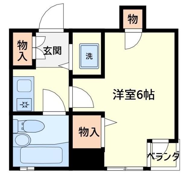 光井グランドハイツ(1K/3階)の間取り写真