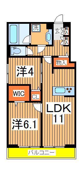 D-KUUTIO(2LDK/3階)の間取り写真