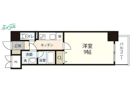 THE MODERN岡山駅前(1K/9階)の間取り写真