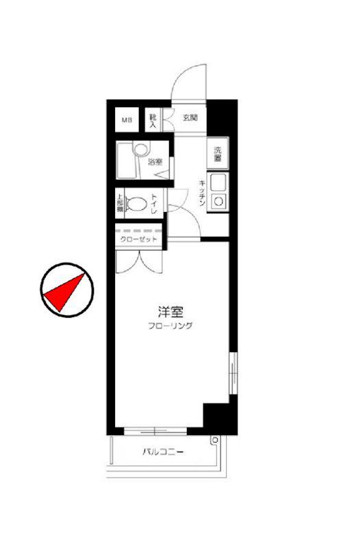 ヴェルステージ茅場町(1K/6階)の間取り写真