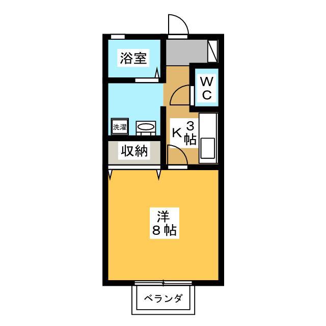 メゾンドRII(1K/1階)の間取り写真