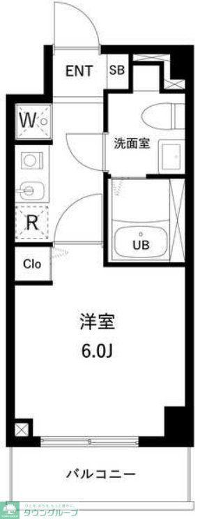 アーバンパーク妙典(1K/2階)の間取り写真