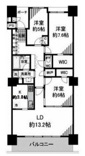 シティタワー品川(3LDK/13階)の間取り写真