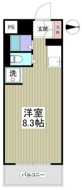 シャルム堀之内(ワンルーム/4階)の間取り写真
