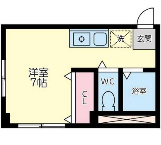 ジャスミン高田馬場(ワンルーム/2階)の間取り写真