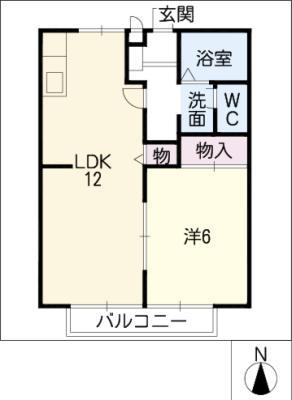 RESIDENCE SAKOH VII(1LDK/2階)の間取り写真