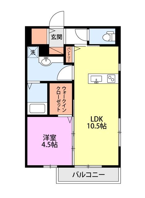 D-ROOMSUMON柳橋(1LDK/2階)の間取り写真