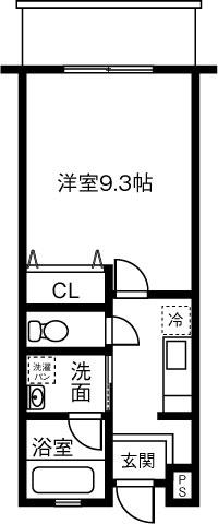 リネット花池IV(1K/3階)の間取り写真