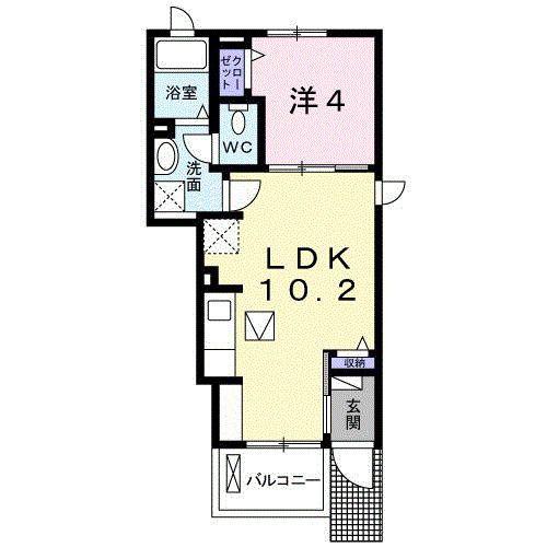 エール・ミー(1LDK/1階)の間取り写真