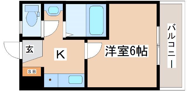 ファーストマンション(1K/1階)の間取り写真