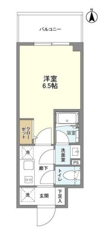 リヴェント難波ウエスト(1K/11階)の間取り写真