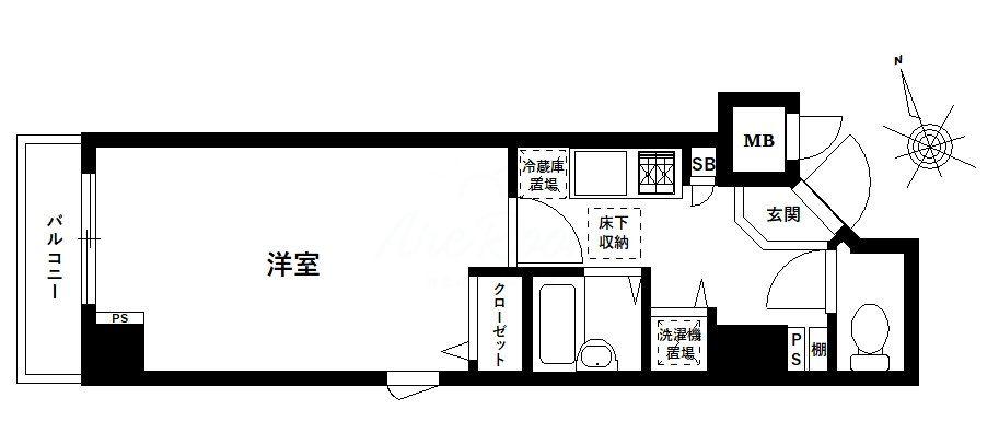 トーシンフェニックス江戸川橋(1K/5階)の間取り写真