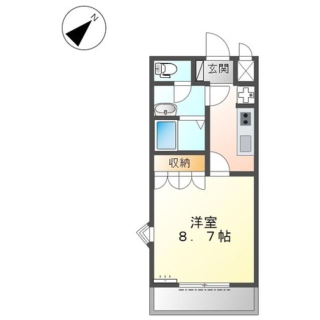 ＪＲ阪和線 紀伊駅 徒歩15分 2階建 築17年(1K/1階)の間取り写真