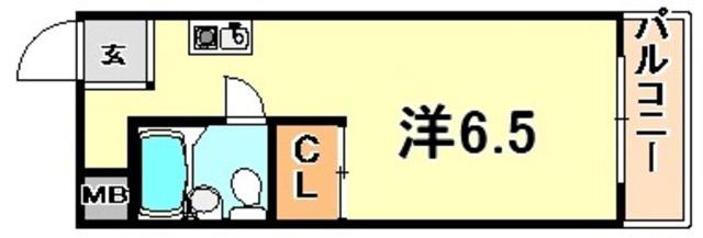 メゾン・ド・エクラン(ワンルーム/2階)の間取り写真