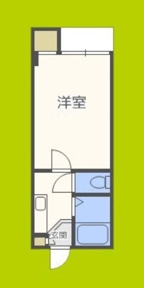 ブルーメイト(1K/4階)の間取り写真