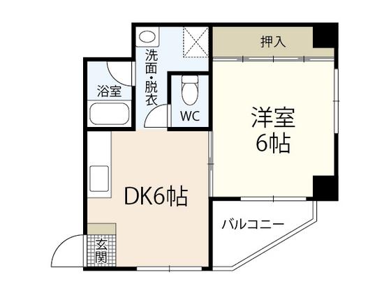 みさおビル(1DK/7階)の間取り写真