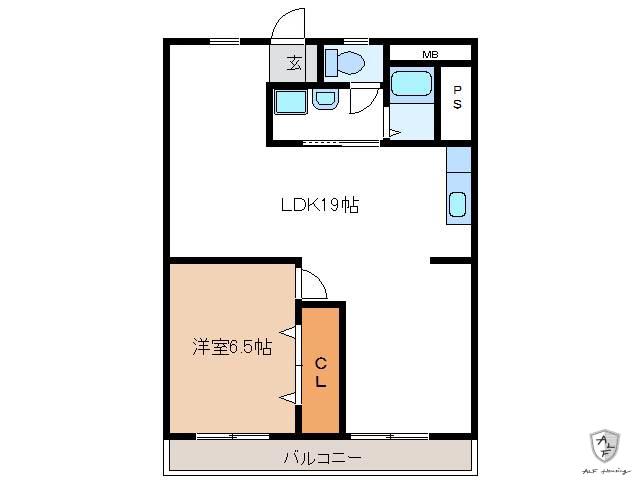 東海ステーションハイツ(1LDK/2階)の間取り写真
