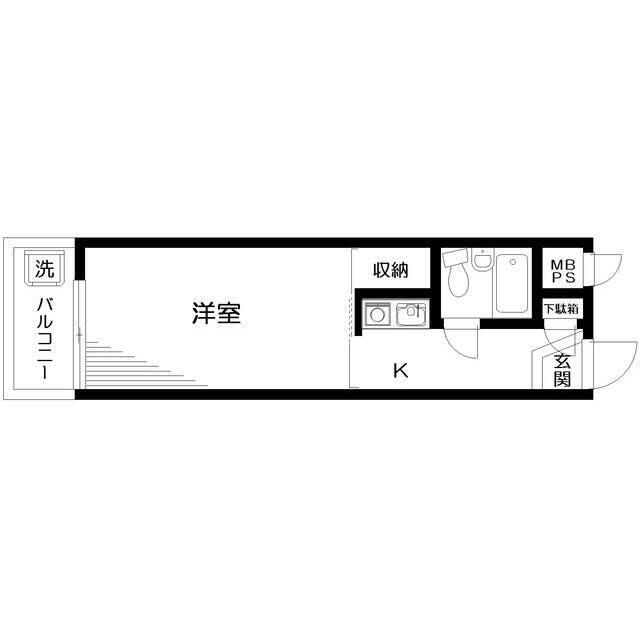 日神パレス田無第2(1K/1階)の間取り写真