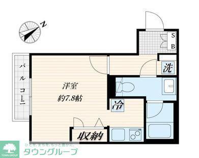 BIBRY COURT(1K/3階)の間取り写真