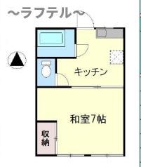 松竹荘(1K/1階)の間取り写真