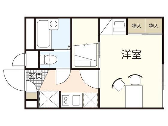 レオパレスLAC(1K/1階)の間取り写真