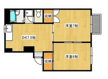 グリーンパーク根岸B棟(2DK/3階)の間取り写真