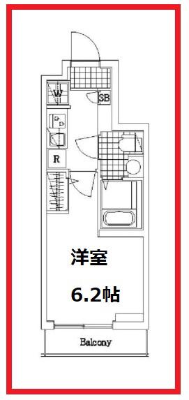 クレヴィスタ北千住(1K/1階)の間取り写真