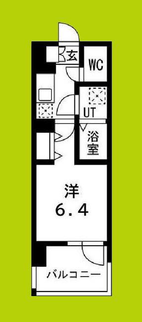 アーバンパーク御幣島(1K/5階)の間取り写真