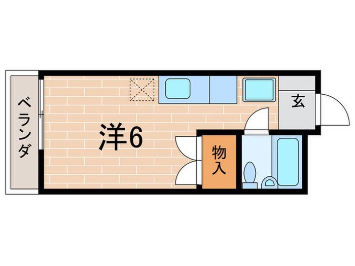 レンタルハウス深津パ-トI(ワンルーム/2階)の間取り写真