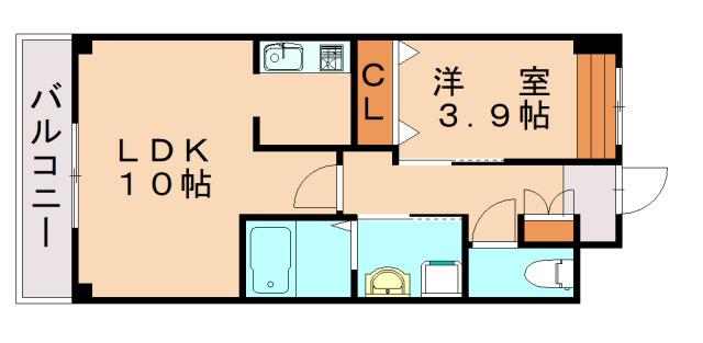 LIANGE(1LDK/2階)の間取り写真