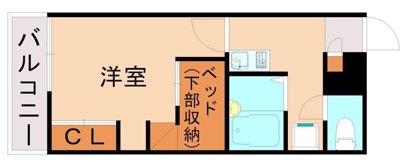 レオパレス丸ノ口(1K/2階)の間取り写真