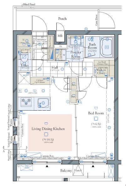 コンシェリア品川 THE RESIDENCE(1LDK/5階)の間取り写真