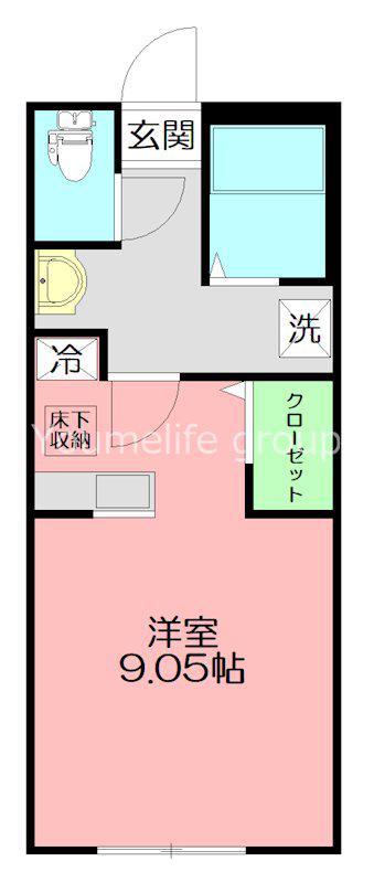 アジュール湘南(ワンルーム/1階)の間取り写真