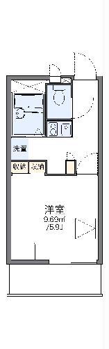 レオパレスラッキーハイムT(1K/3階)の間取り写真