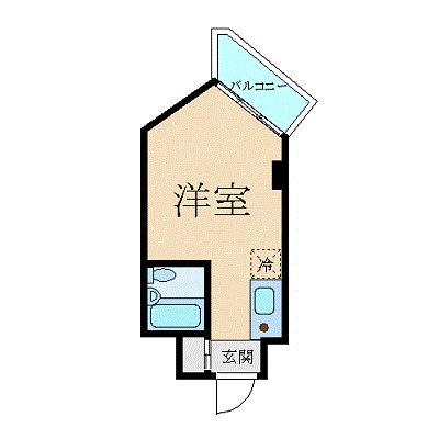 ドエルイン大井町(ワンルーム/6階)の間取り写真