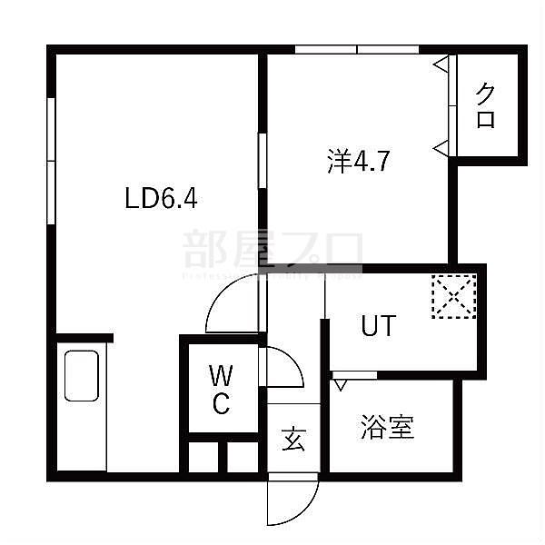 PRIME STAGE 4ー16(1LDK/3階)の間取り写真