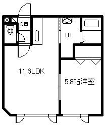 ビアンカ(1LDK/2階)の間取り写真