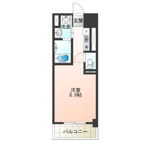 N RESIDENCE 新今宮(ワンルーム/9階)の間取り写真