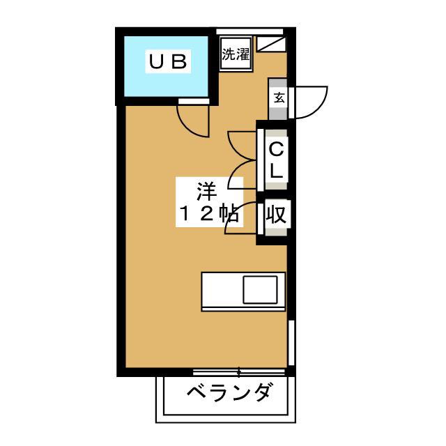 アーバンヒルズ(ワンルーム/1階)の間取り写真