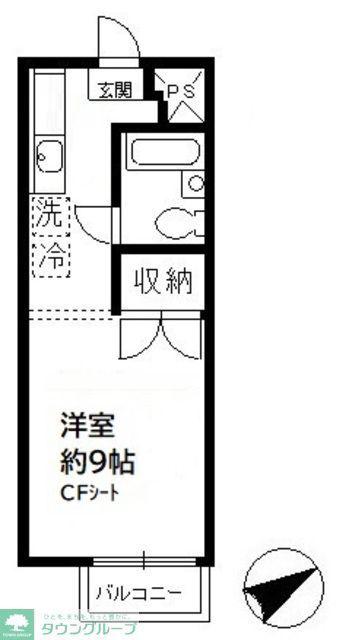 ハス ニューハウン(ワンルーム/2階)の間取り写真