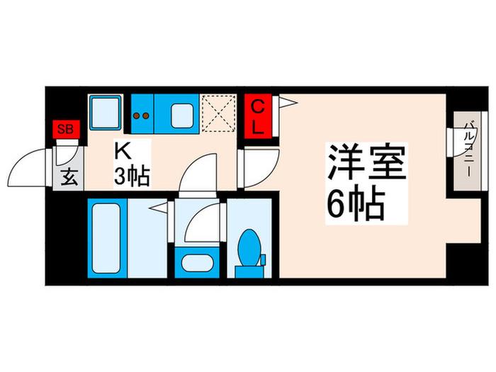 ペンタトニックス田端(1K/1階)の間取り写真